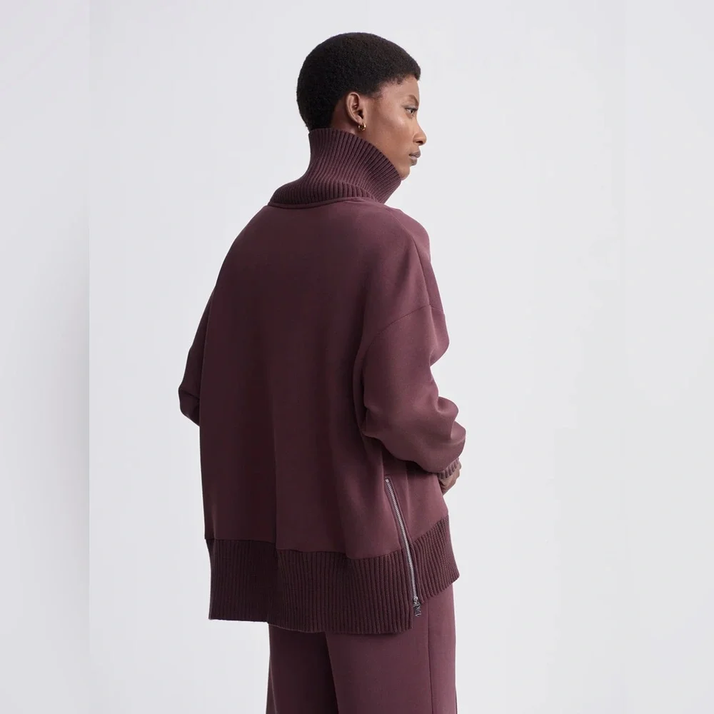 NWOT Varley Barker High Neck Sweat Doublesoft Sz S - Picture 2 of 10